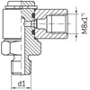 Raccord orientable haute construction pour tube Ø 8mm